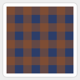 Little Critter Plaid - Navy and Brown Sticker